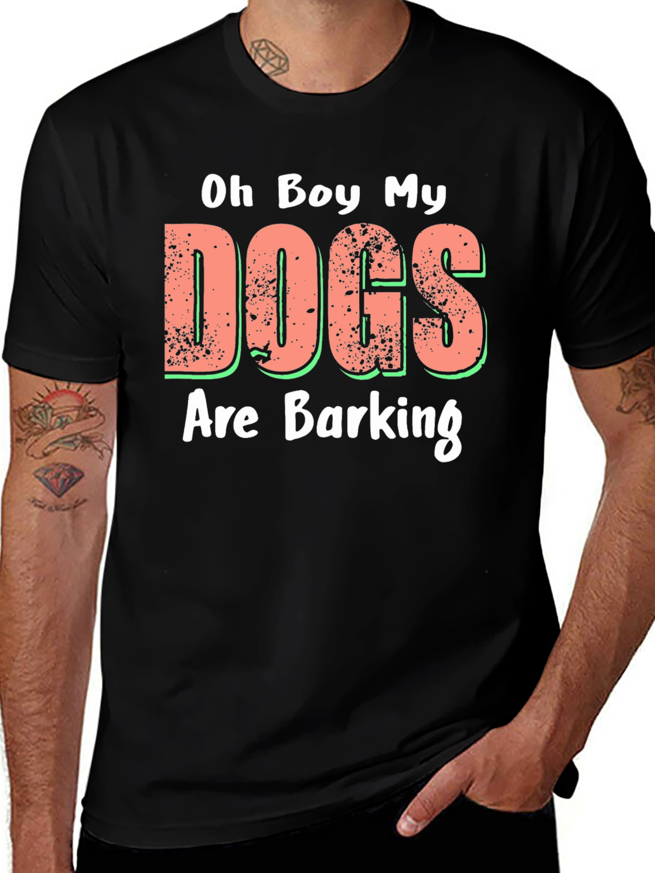 Oh Boy My Dogs Are Barking Novelty T-Shirt