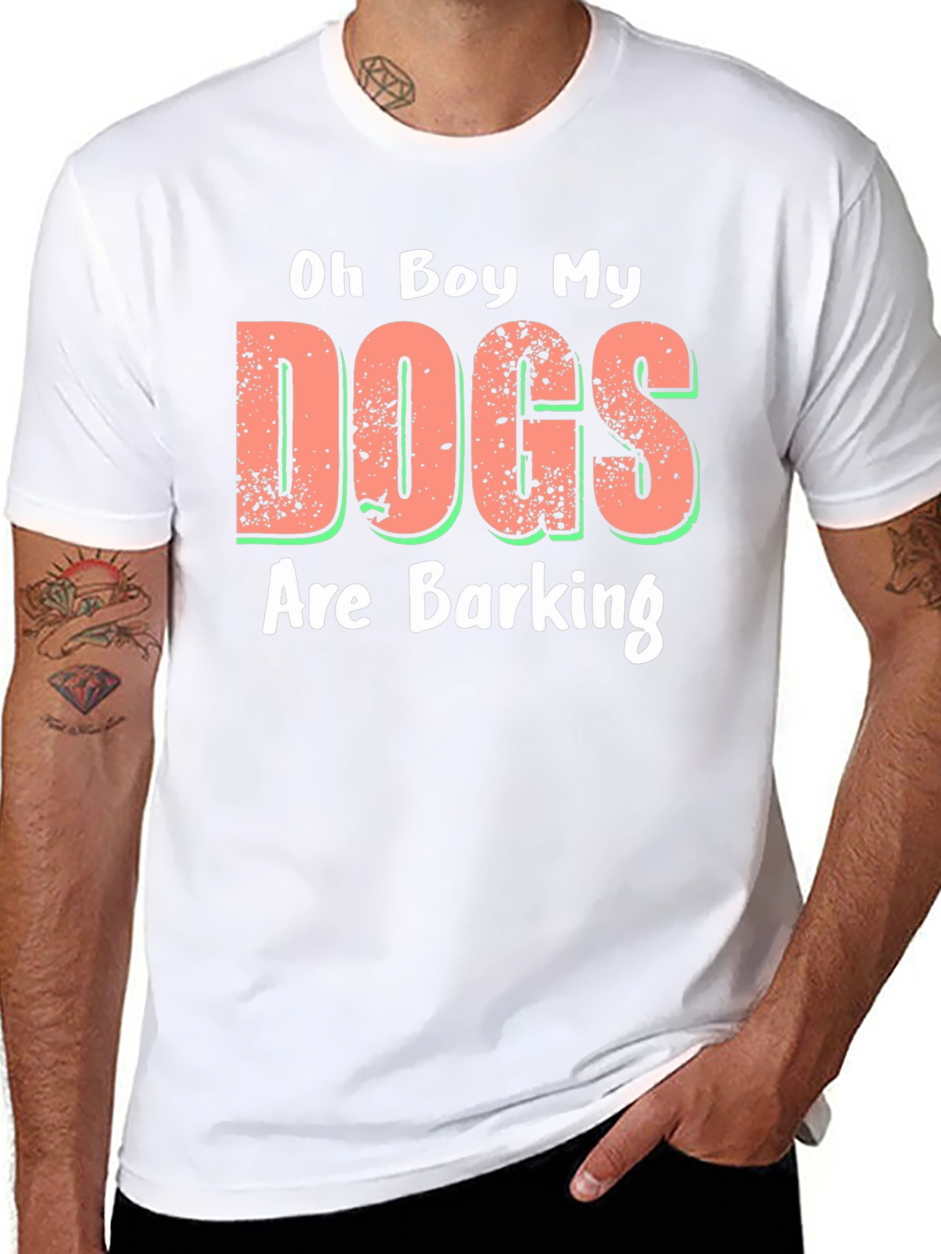 Oh Boy My Dogs Are Barking Novelty T-Shirt
