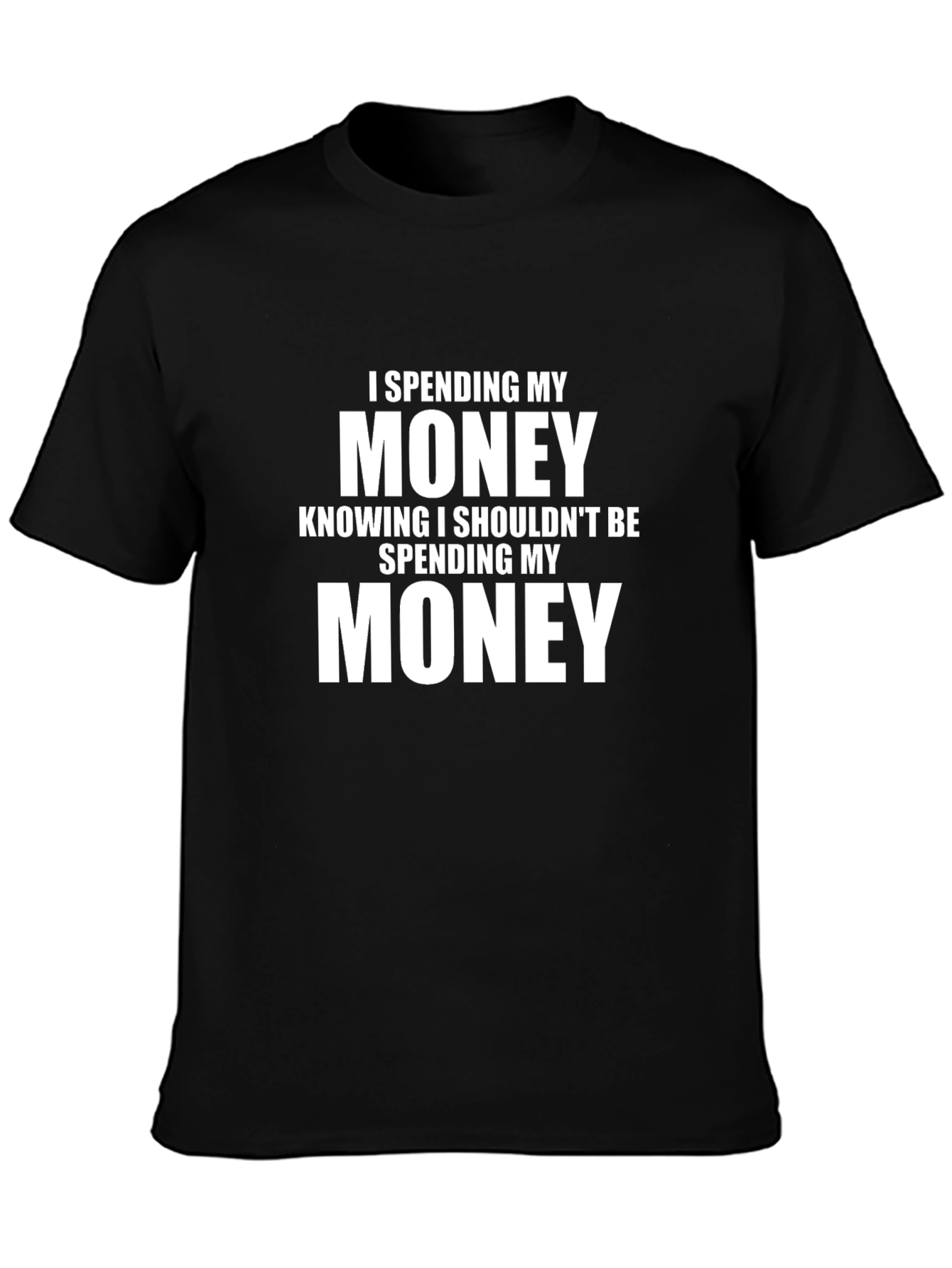 Spending Money Graphic Tee - Black