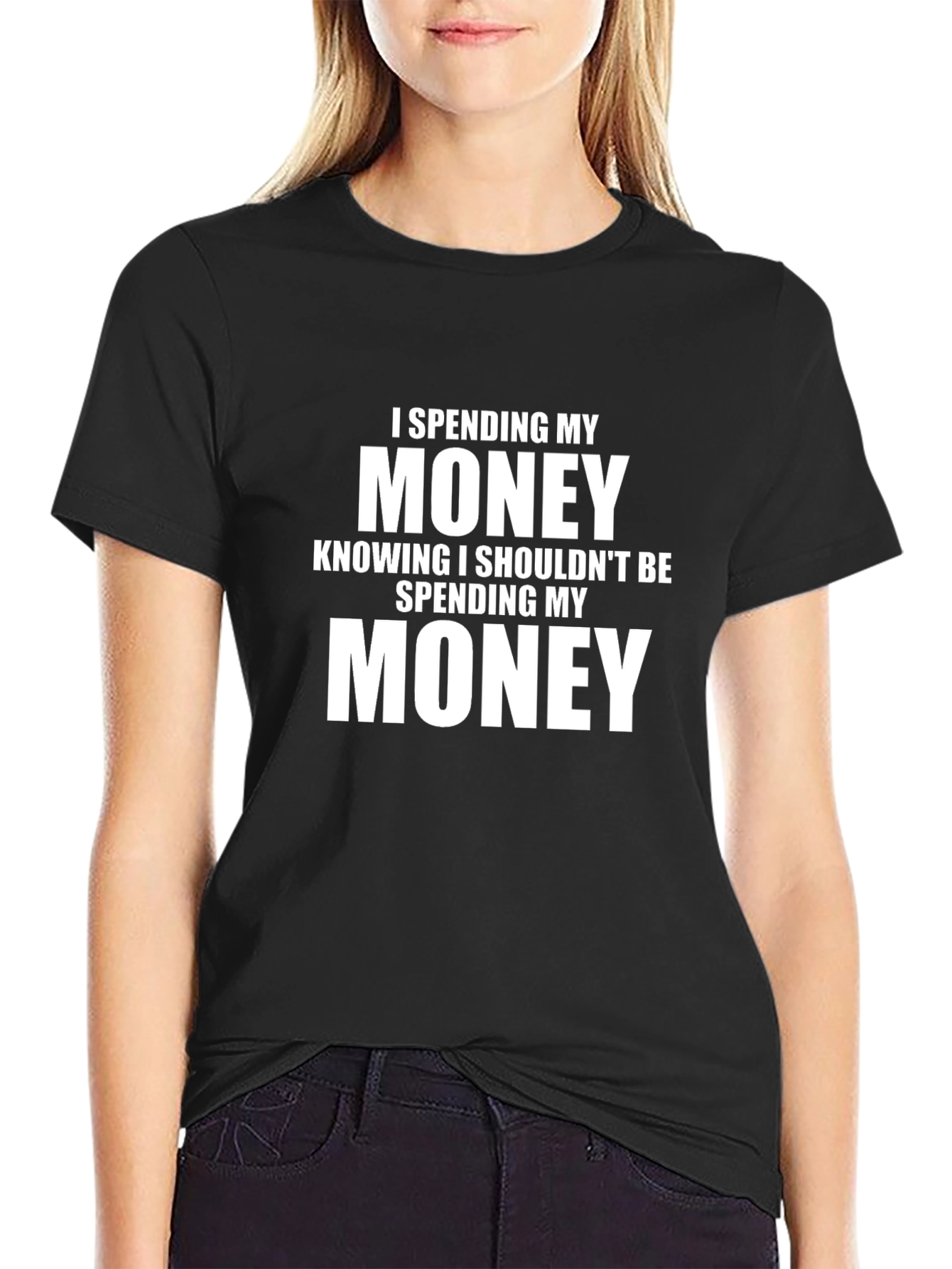 Spending Money Graphic Tee - Black
