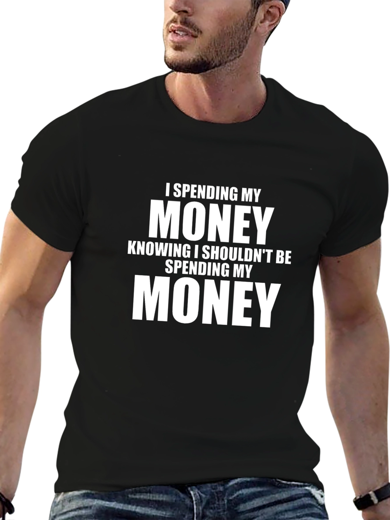 Spending Money Graphic Tee - Black
