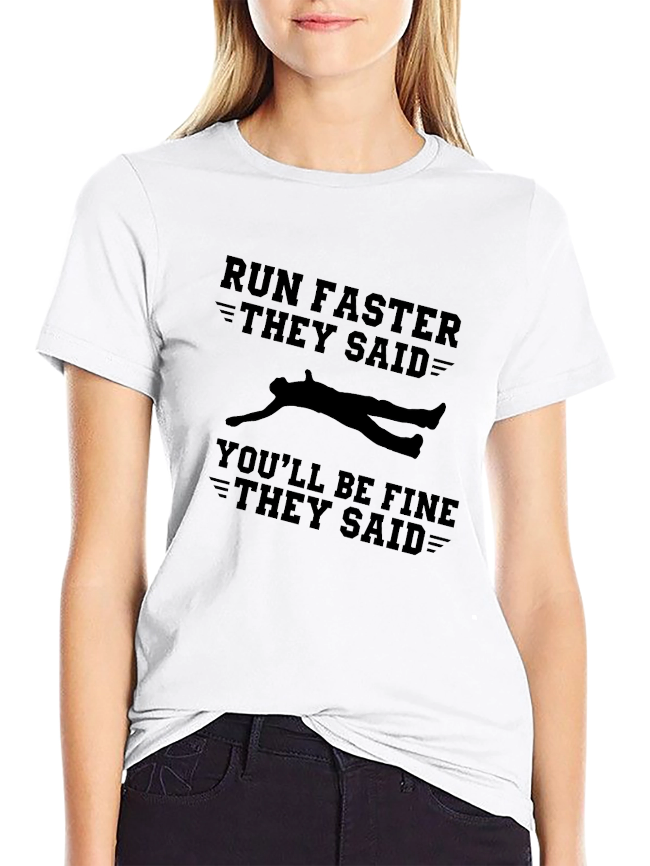 Run Faster T-Shirt Funny Graphic Tee