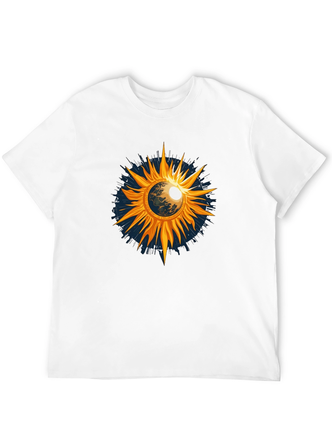 Cosmic Sun Graphic Tee - Black