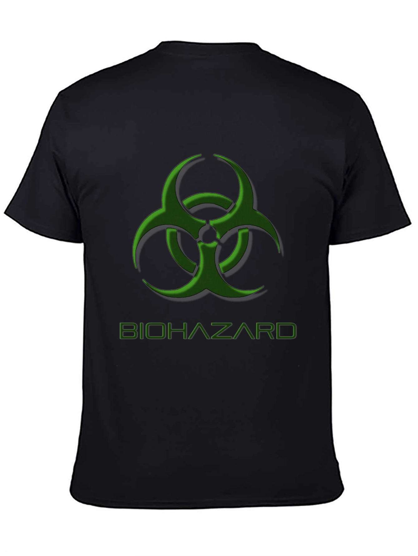 Biohazard Symbol Graphic Tee - Caution Black T-Shirt