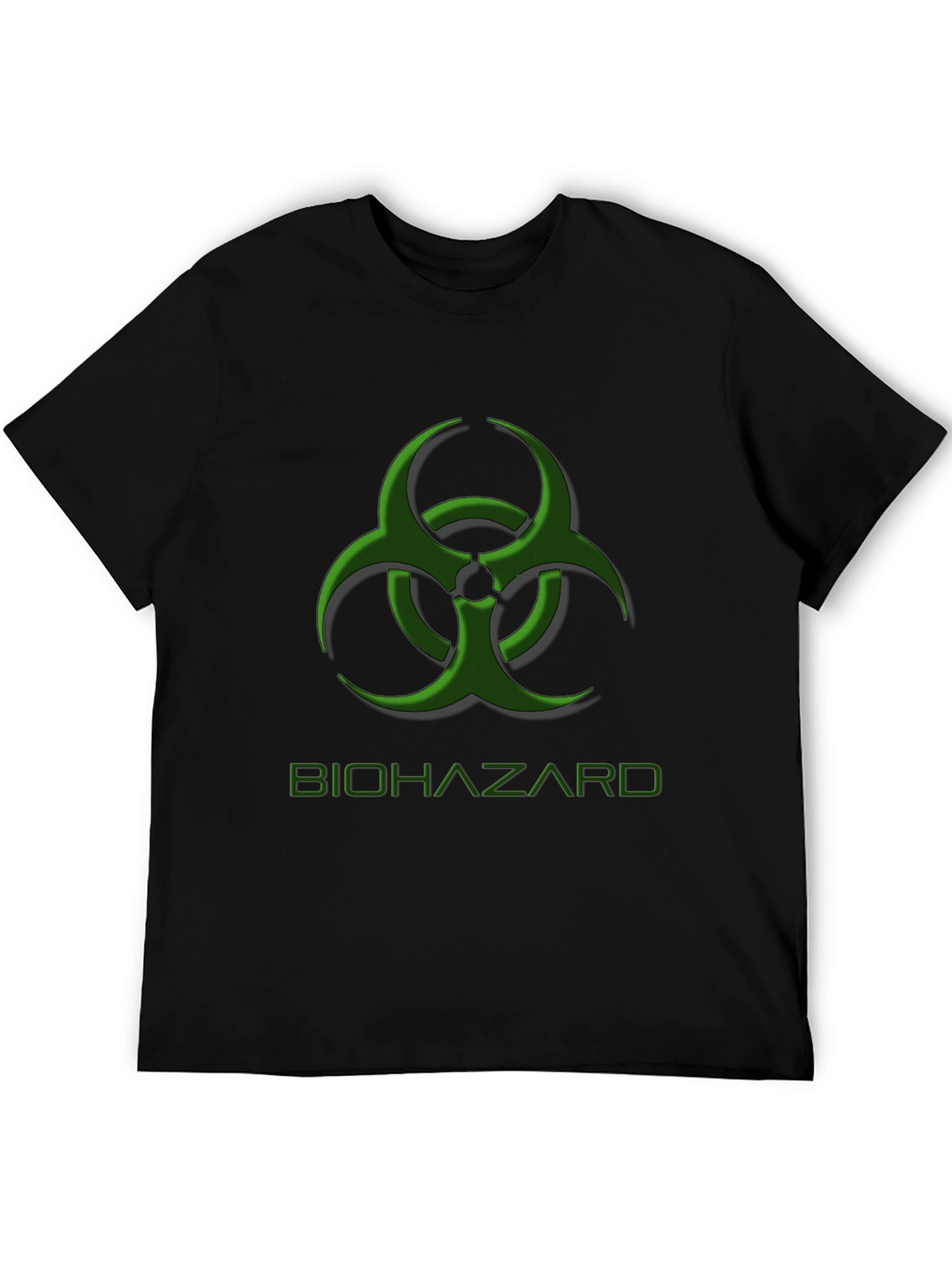 Biohazard Symbol Graphic Tee - Caution Black T-Shirt