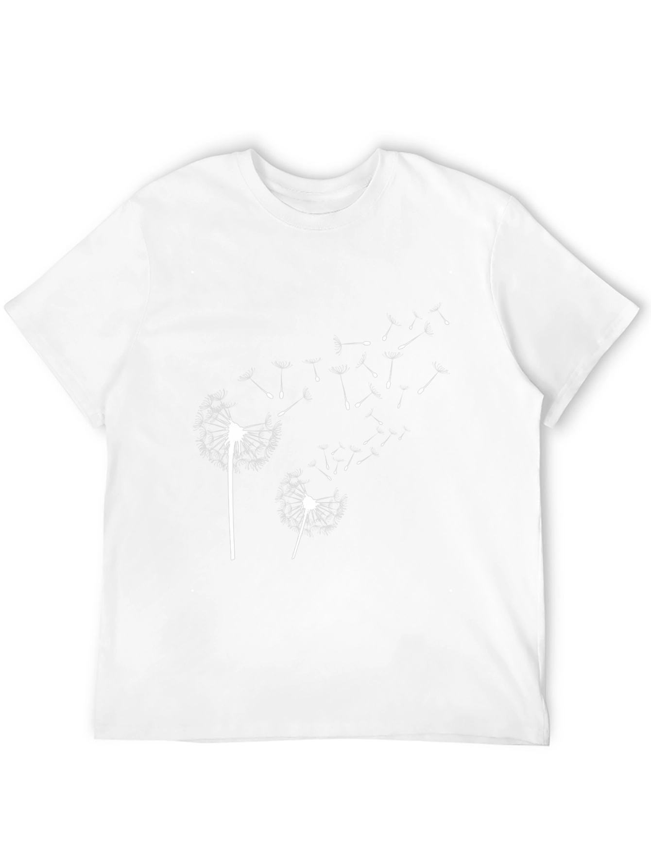 Dandelion Print Black T-Shirt