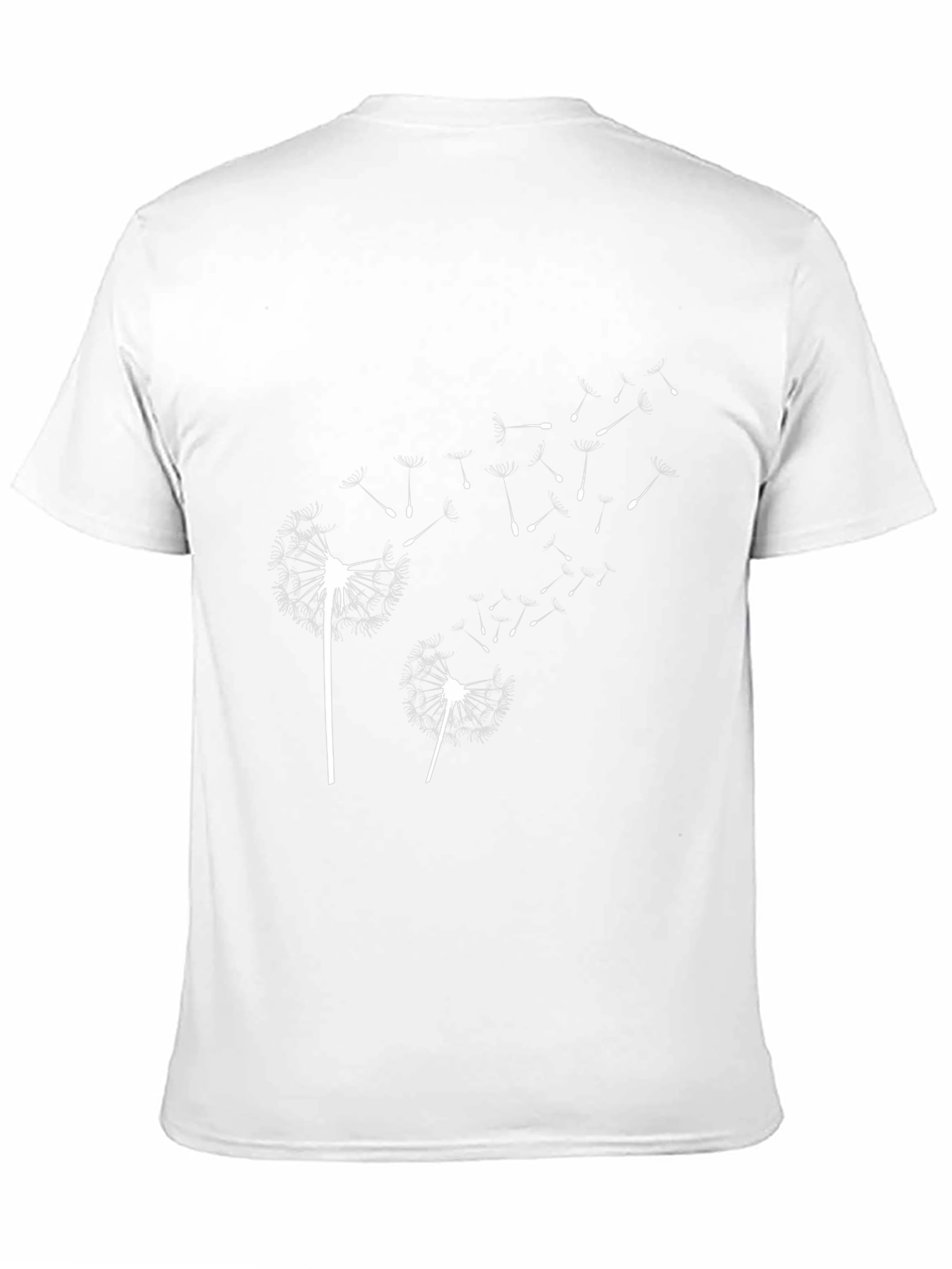 Dandelion Print Black T-Shirt