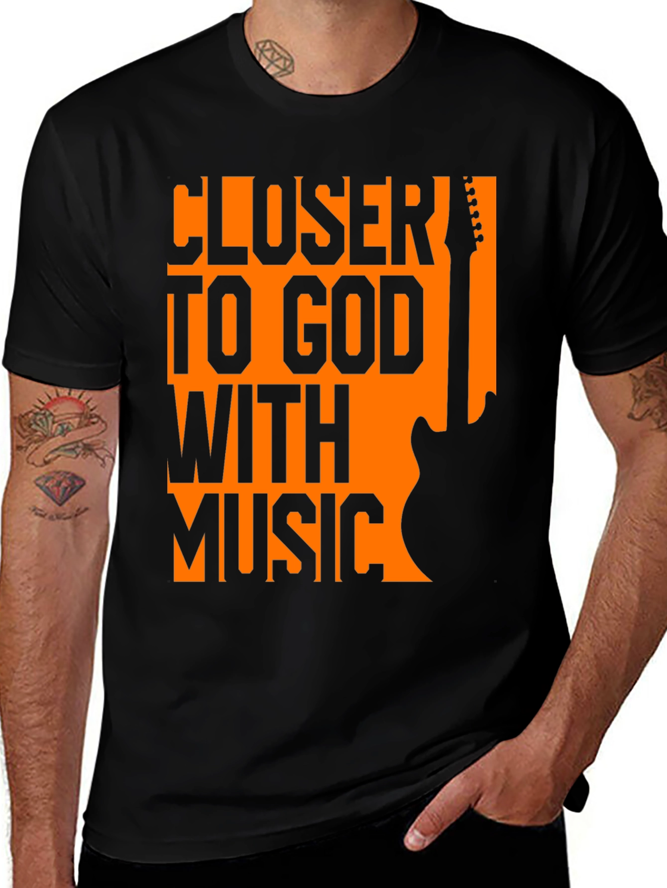 Closer To God With Music Graphic Tee