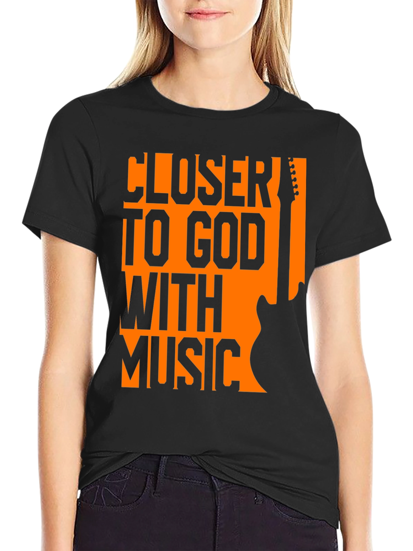 Closer To God With Music Graphic Tee