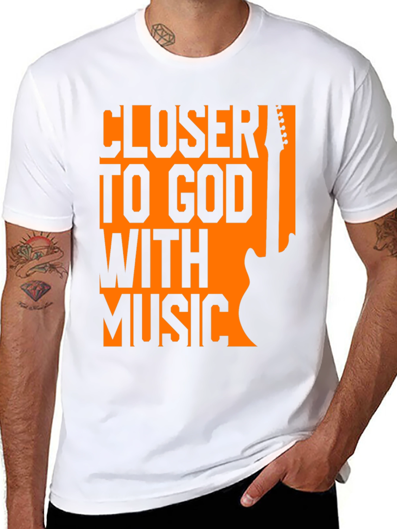 Closer To God With Music Graphic Tee