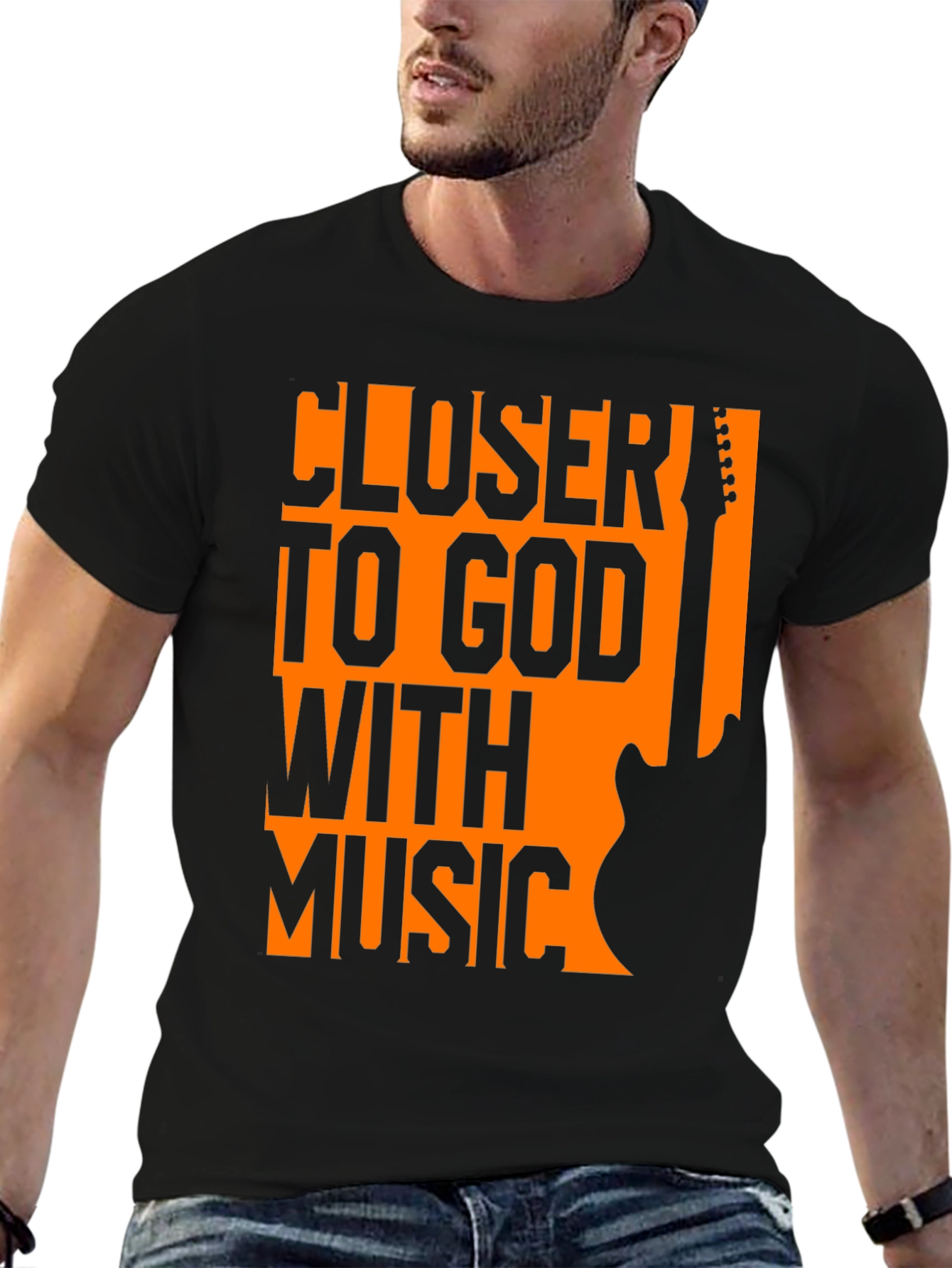 Closer To God With Music Graphic Tee