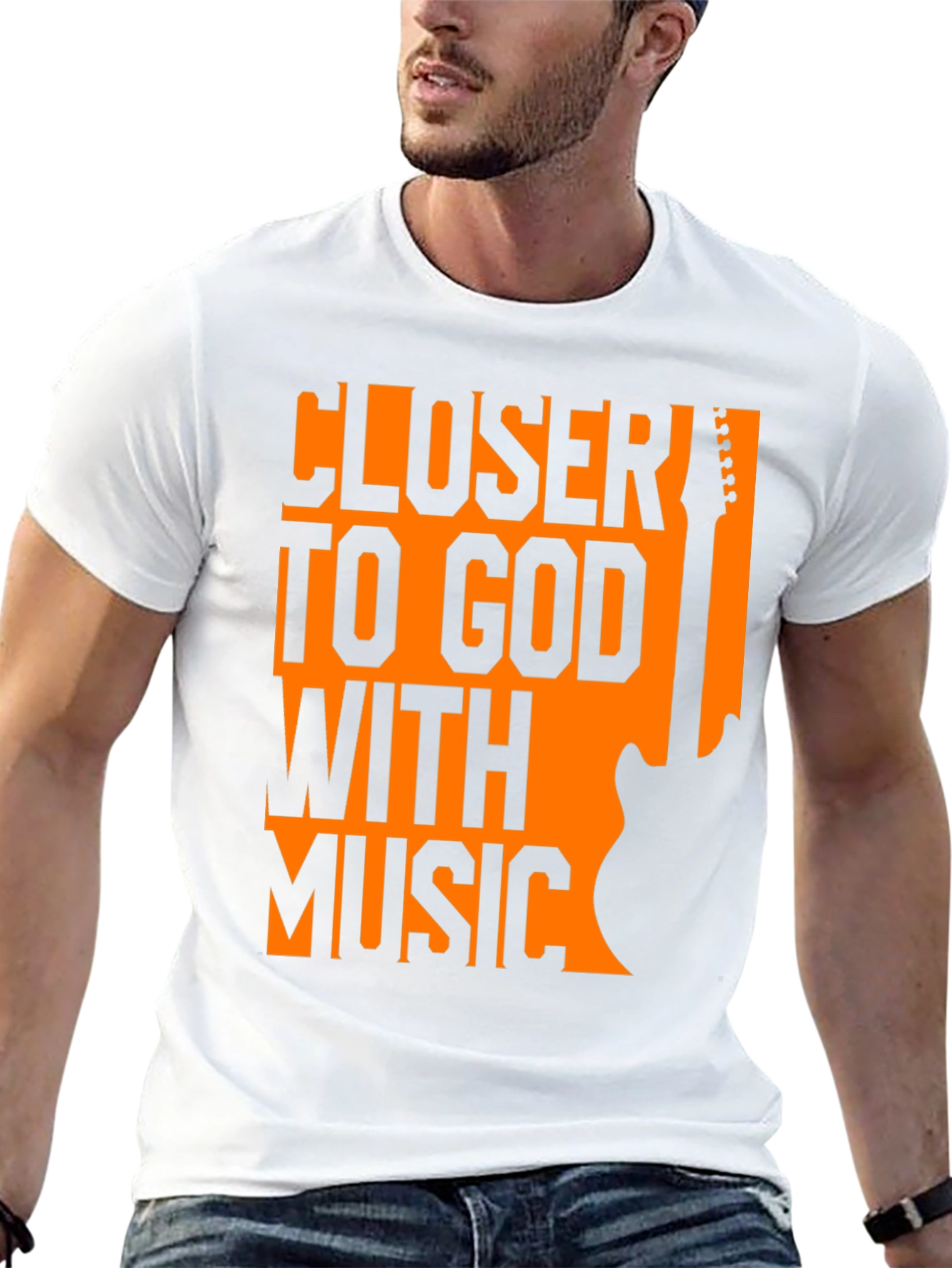 Closer To God With Music Graphic Tee