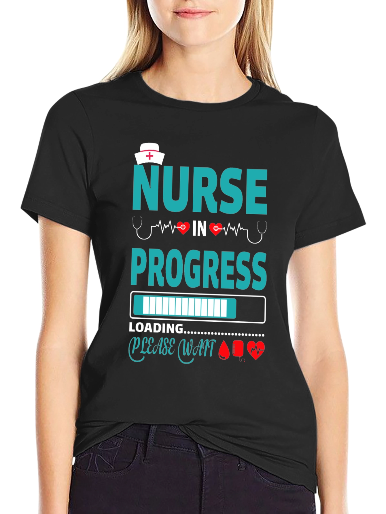 Nurse in Progress Black T-Shirt