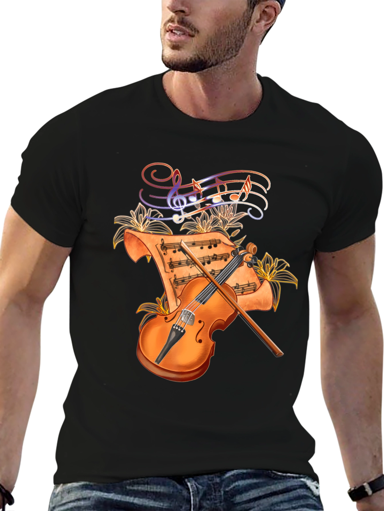 Musical Violin Graphic T-Shirt
