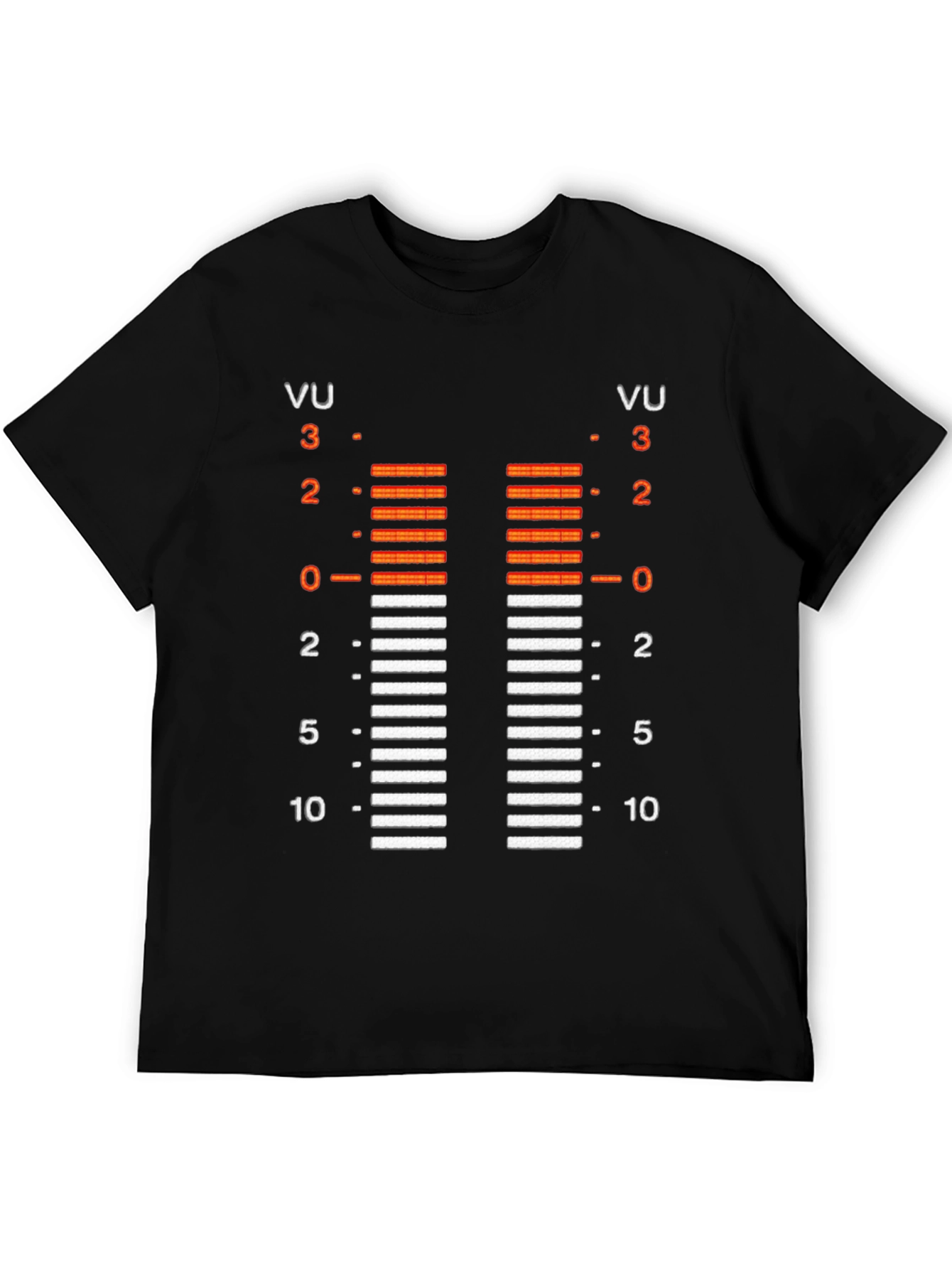 VU Meter Graphic Tee - Retro Audio Level Shirt