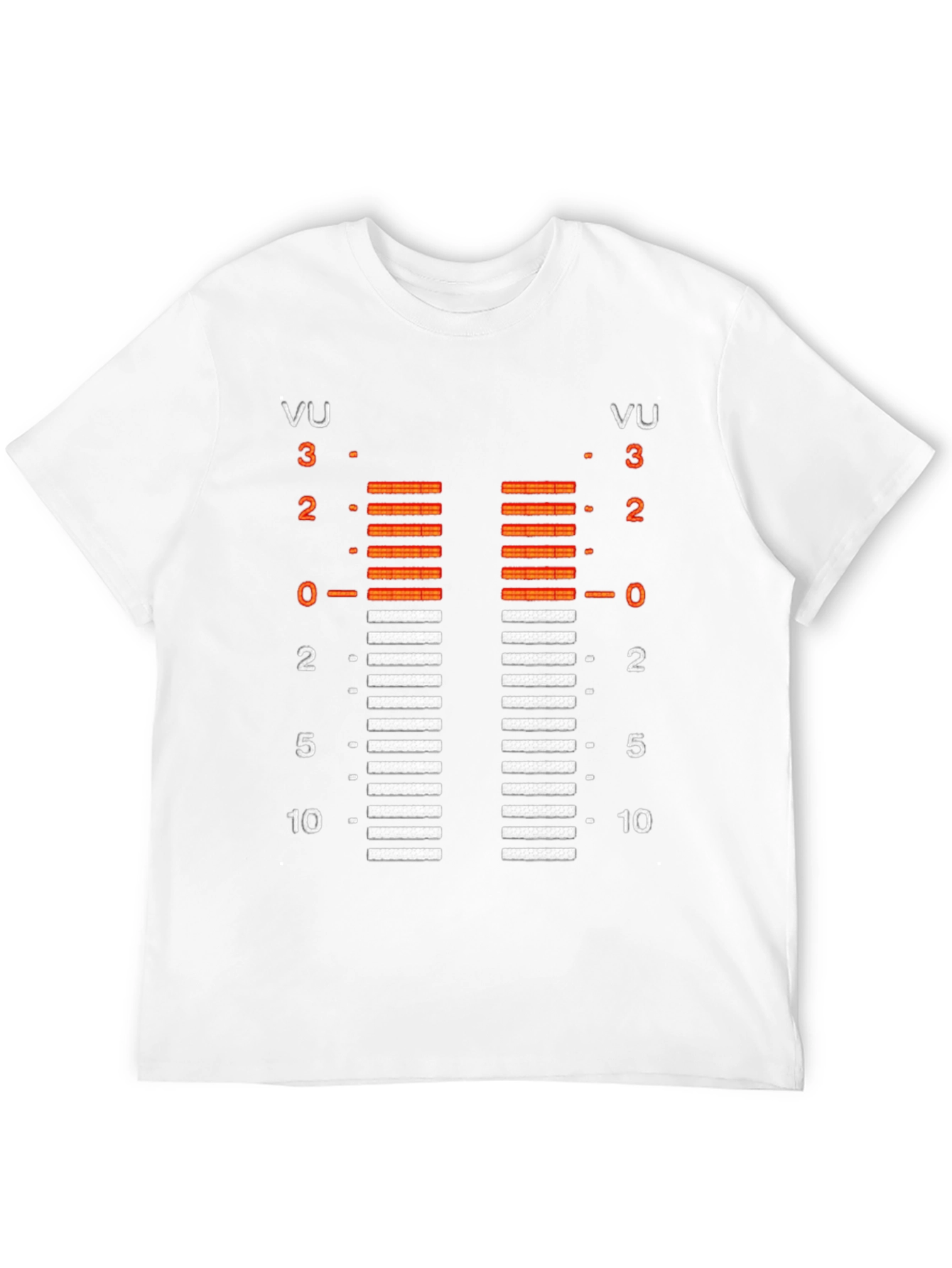 VU Meter Graphic Tee - Retro Audio Level Shirt