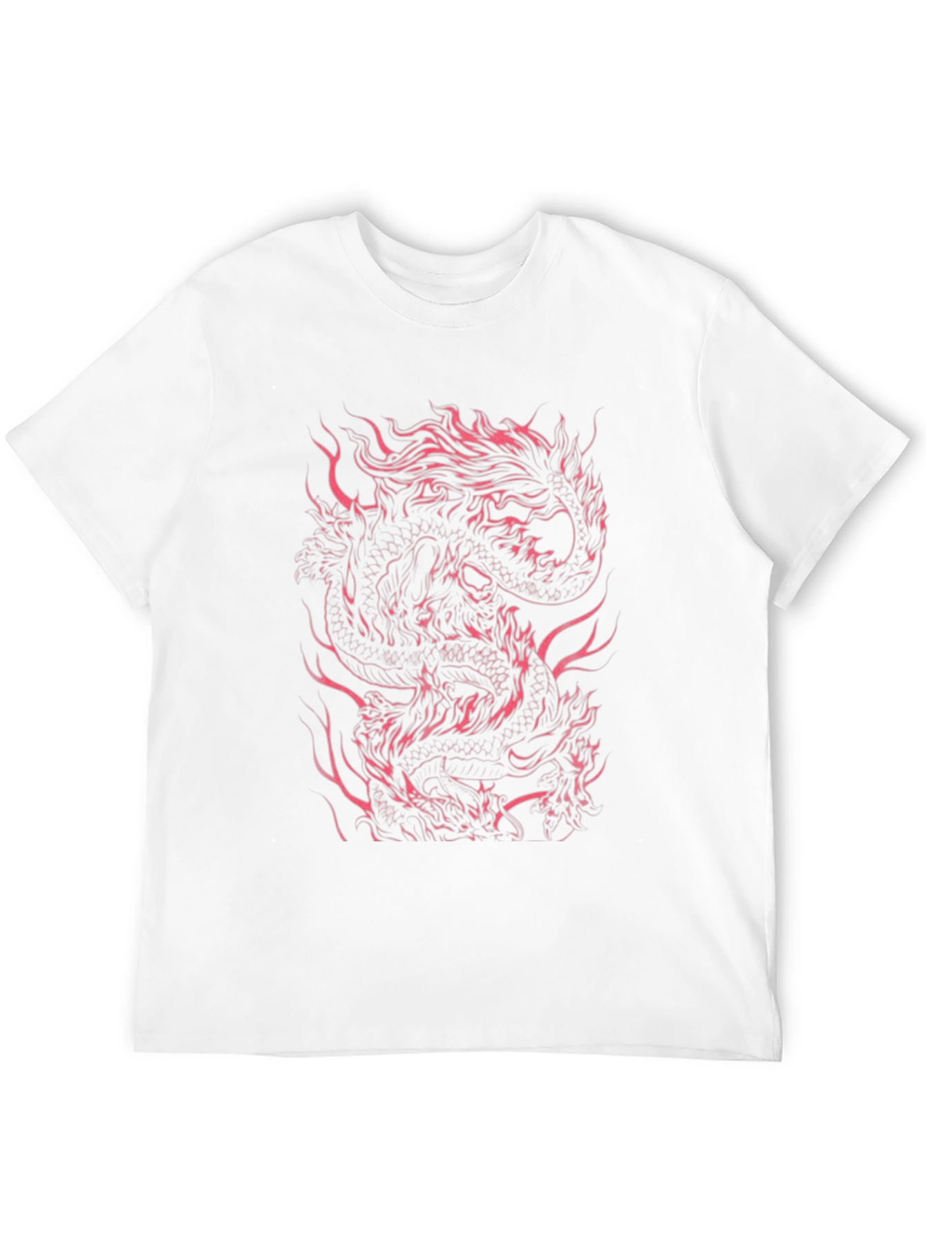 Dragon Fire Graphic Tee - Mens Black T-Shirt