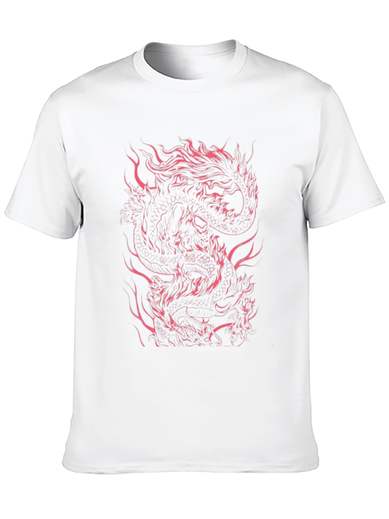 Dragon Fire Graphic Tee - Mens Black T-Shirt