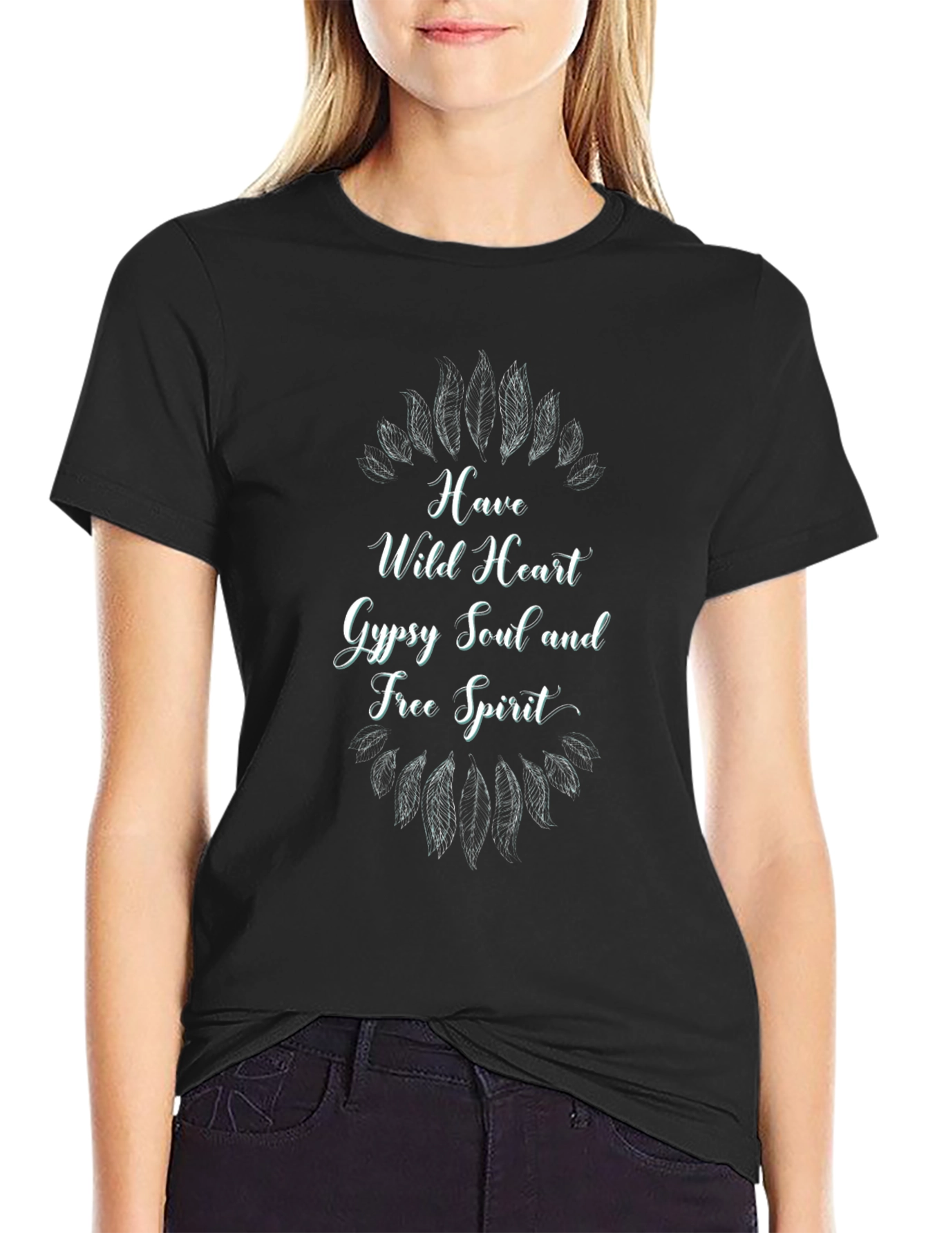 Wild Heart Gypsy Soul Black Graphic Tee