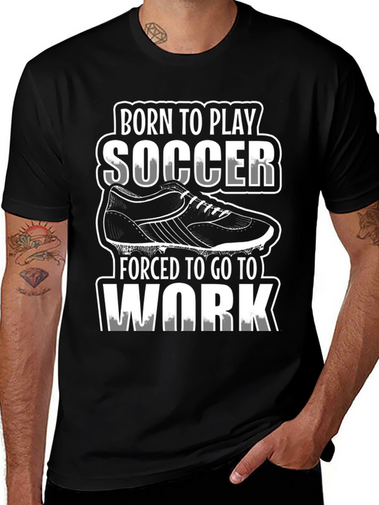 Born to Play Soccer Graphic Tee - Black