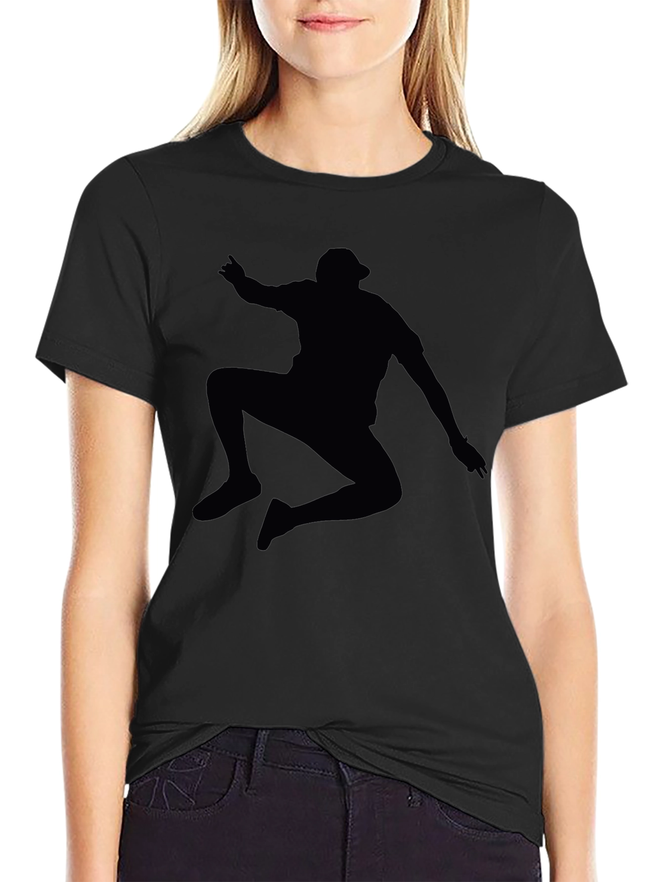Black Skateboarder Silhouette Tee