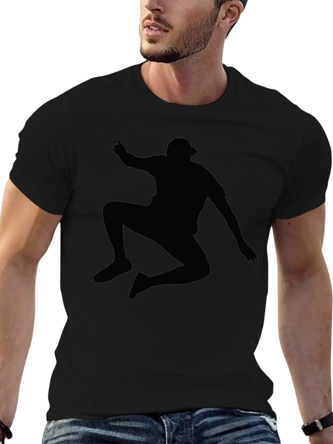 Black Skateboarder Silhouette Tee