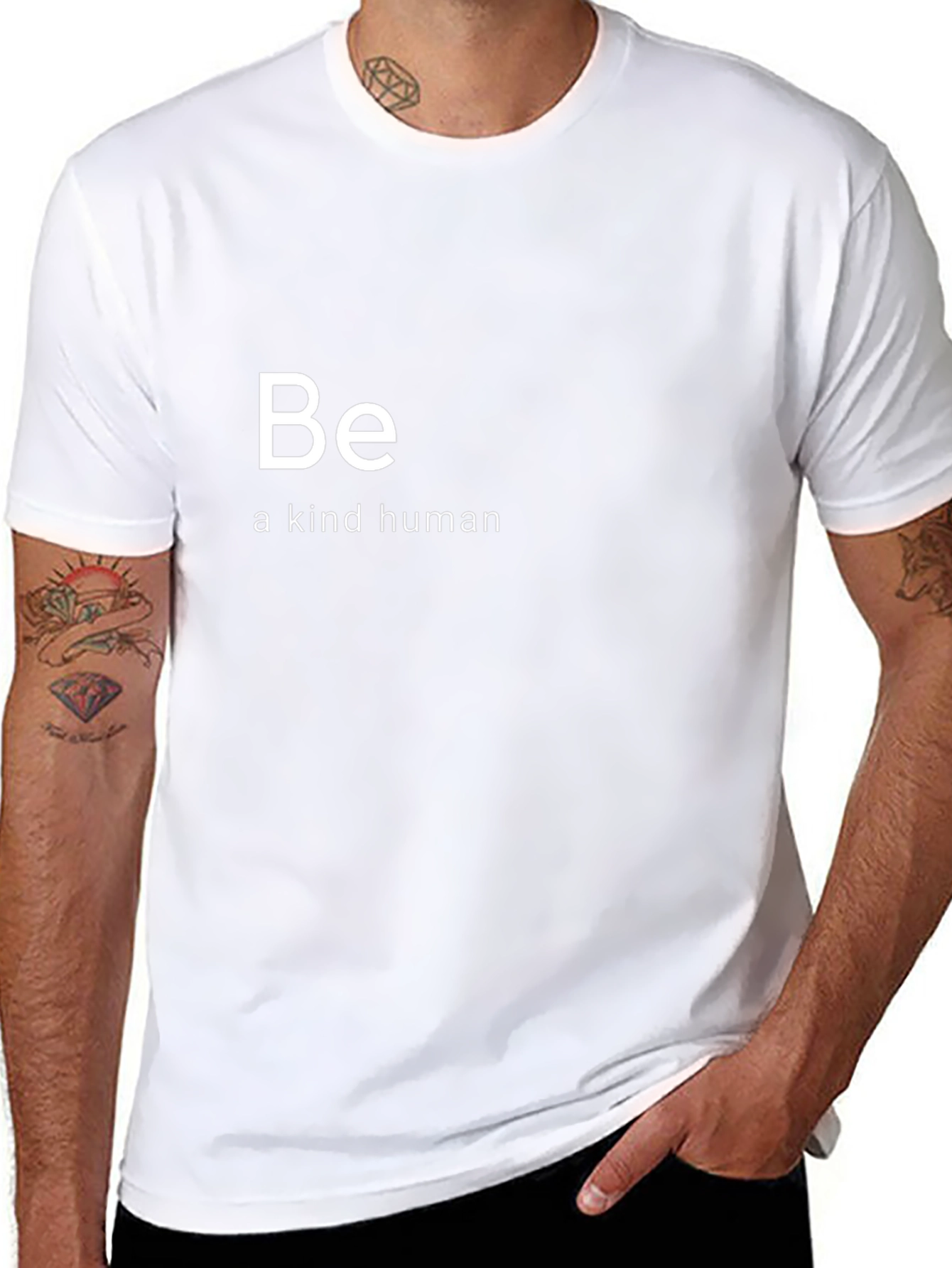 Be a Kind Human Black Graphic T-Shirt