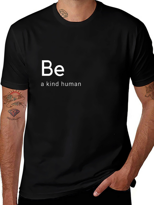 Be a Kind Human Black Graphic T-Shirt