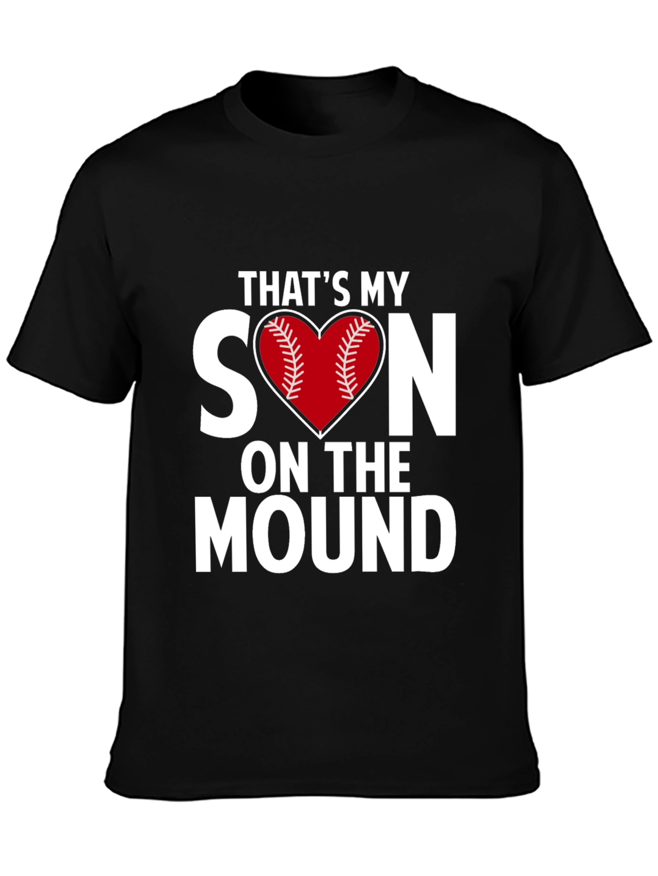 Thats My Son On The Mound Baseball Heart T-Shirt