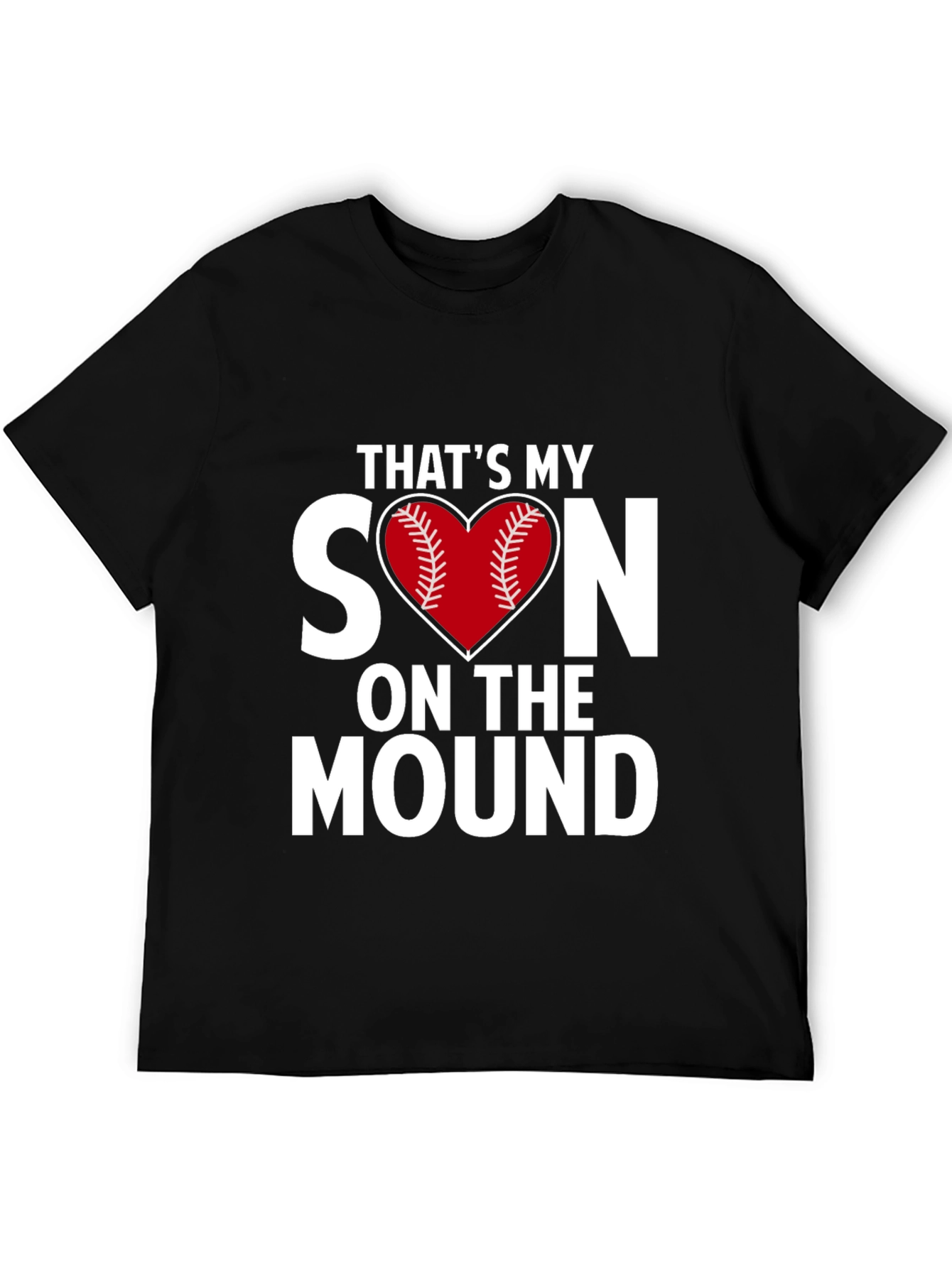 Thats My Son On The Mound Baseball Heart T-Shirt