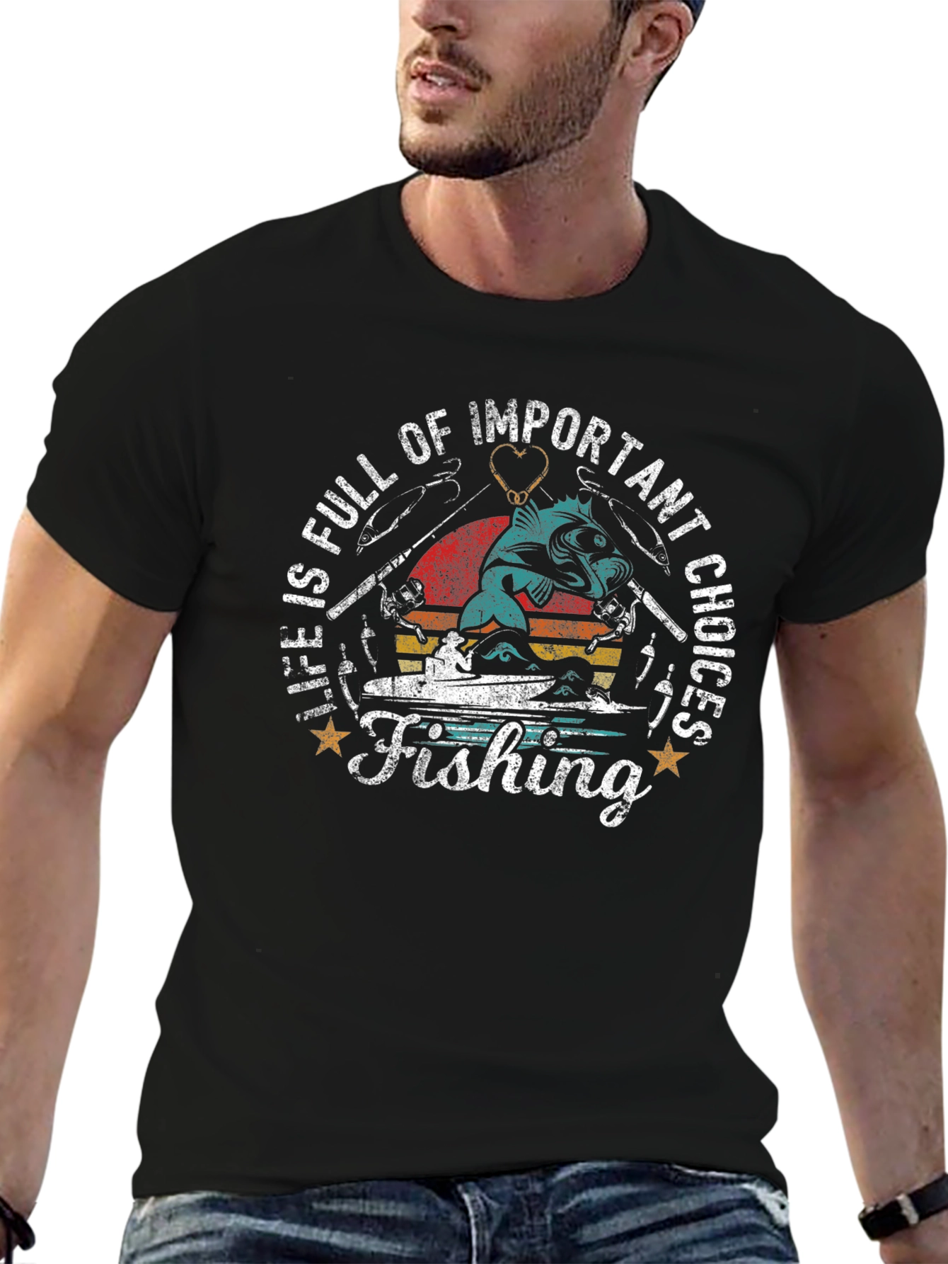Fishing Important Choices Graphic Tee