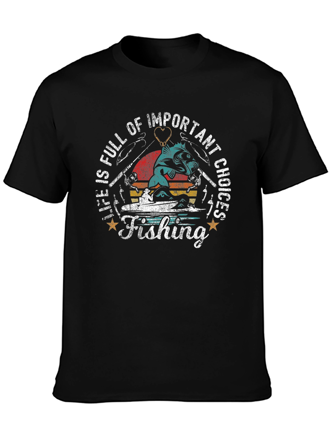Fishing Important Choices Graphic Tee