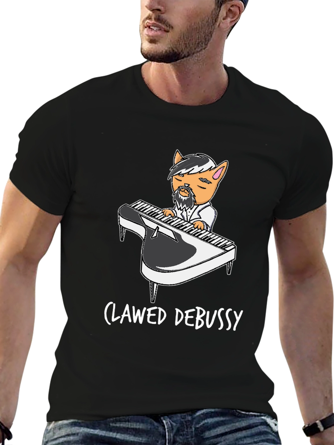 Clawed Debussy Black Graphic Tee