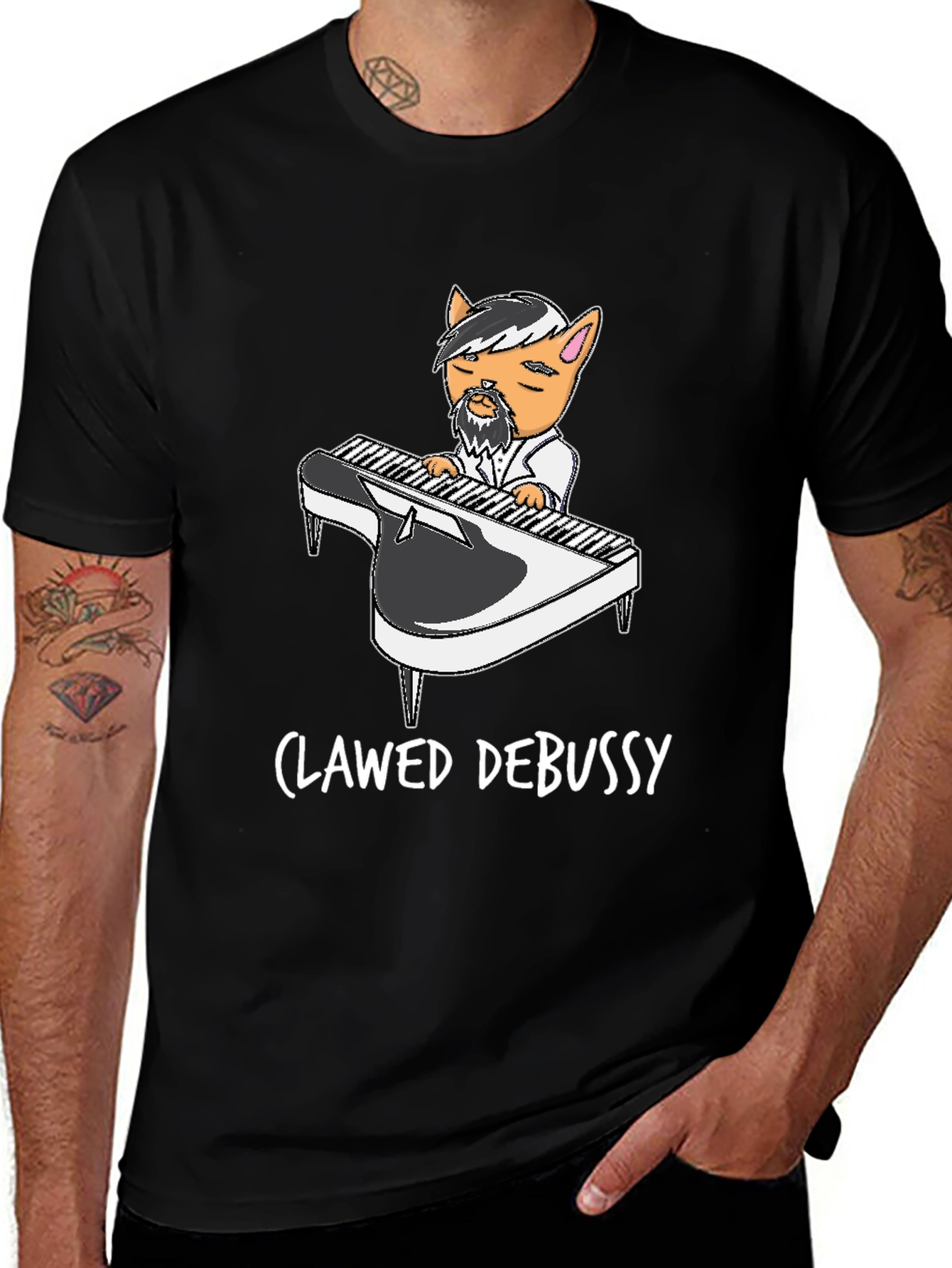 Clawed Debussy Black Graphic Tee