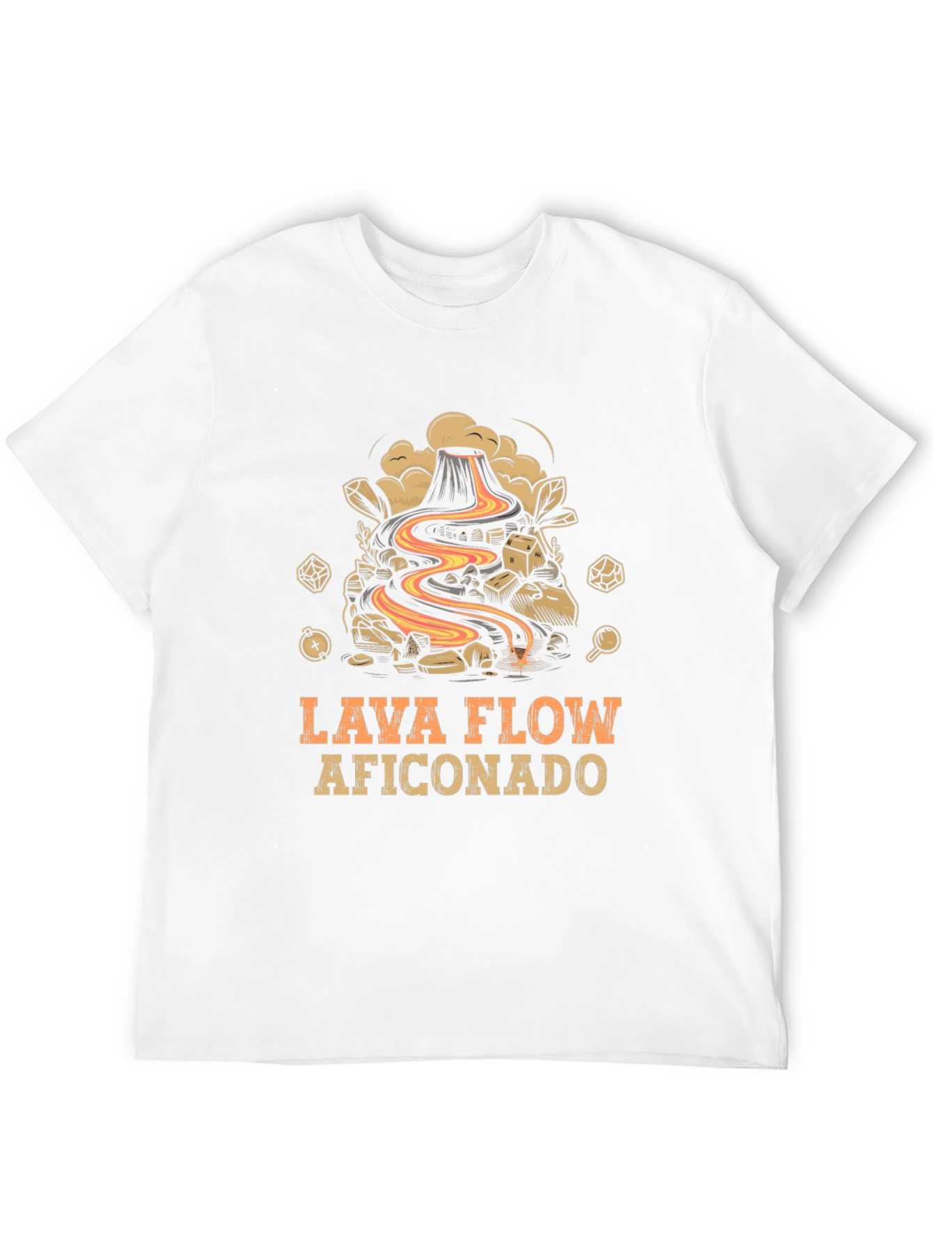 Lava Flow Aficionado Graphic Tee - Volcano Design