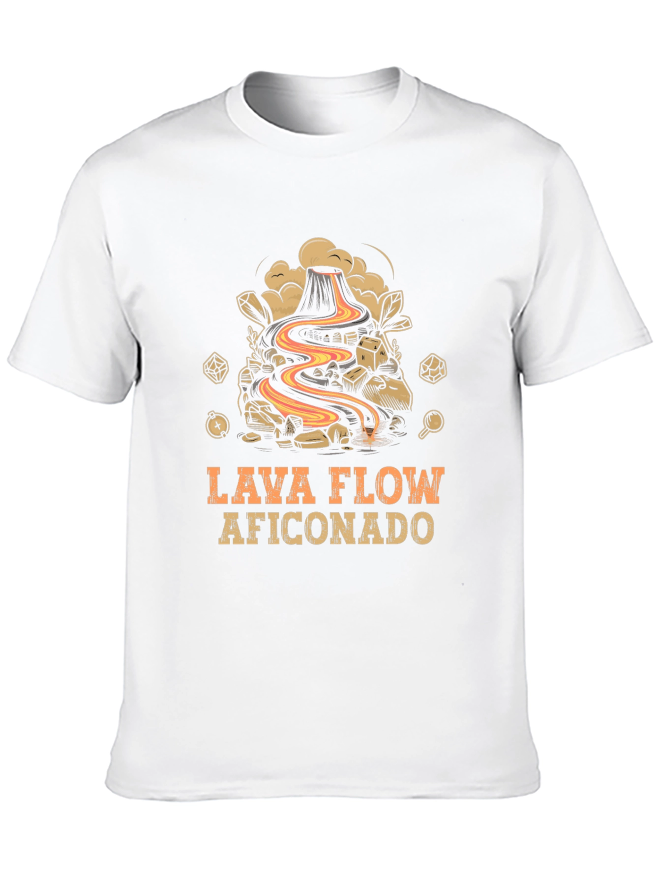 Lava Flow Aficionado Graphic Tee - Volcano Design