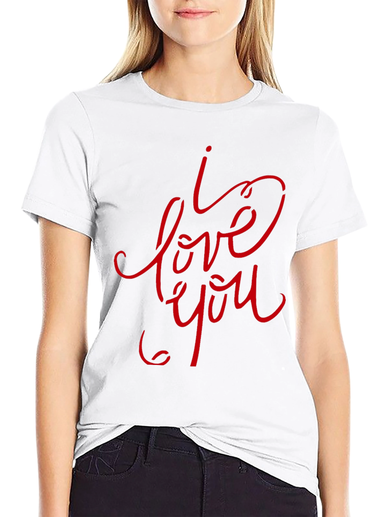 I Love You Graphic Tee - Black