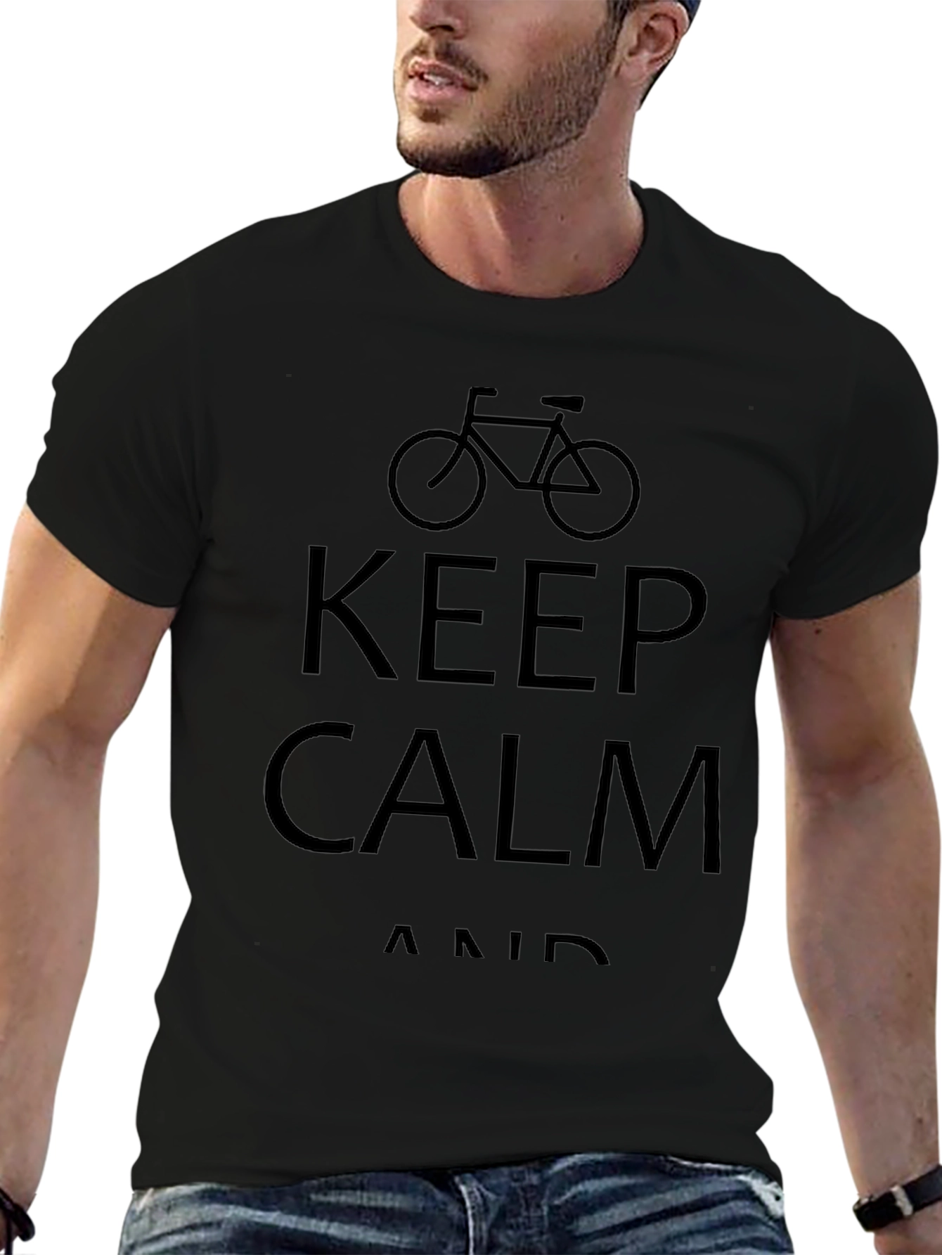 Keep Calm and Cycle Black T-Shirt