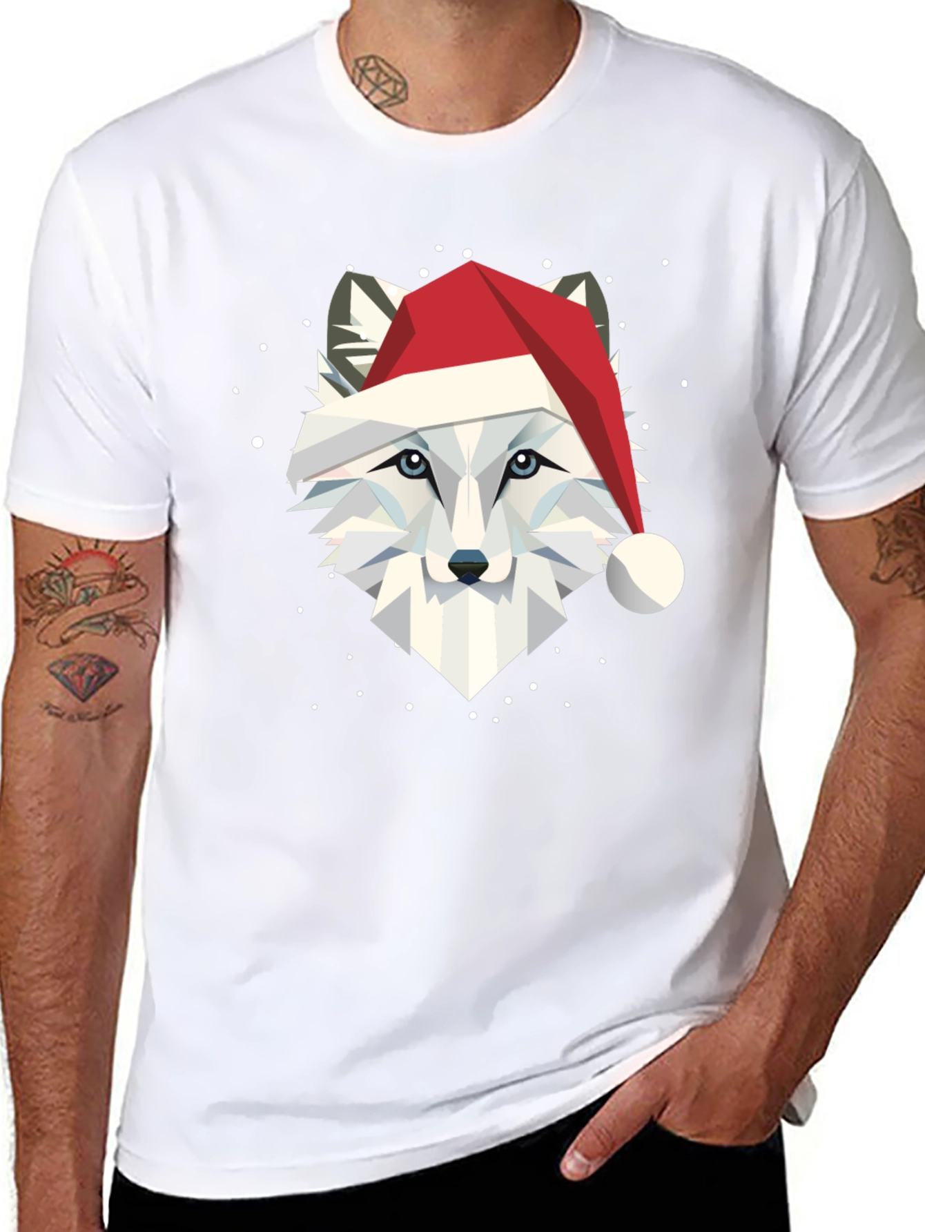 Festive Fox Graphic Tee - Holiday Apparel