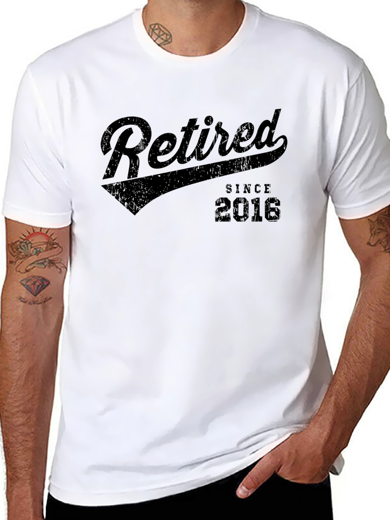 Retired Since 2016 Black T-Shirt