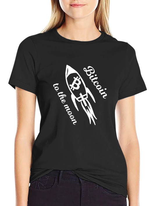 Bitcoin to the Moon Graphic T-Shirt