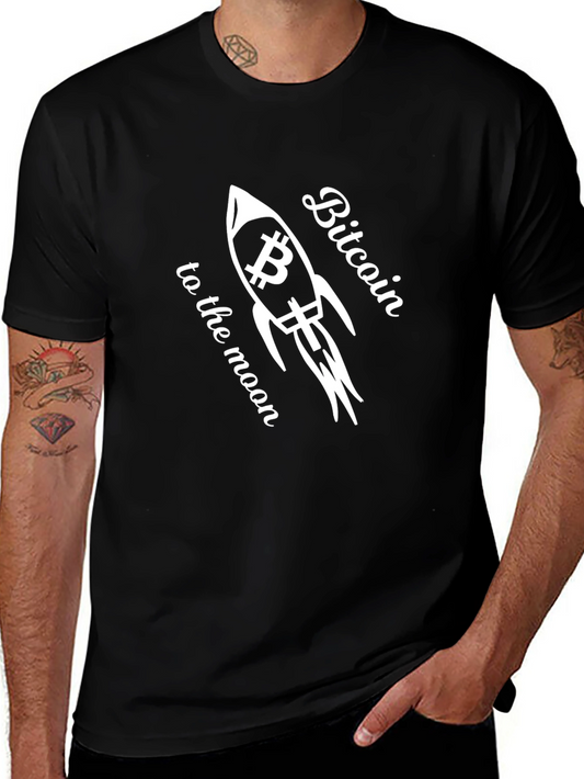 Bitcoin to the Moon Graphic T-Shirt