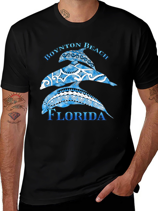 Boynton Beach Florida Dolphin Graphic T-Shirt