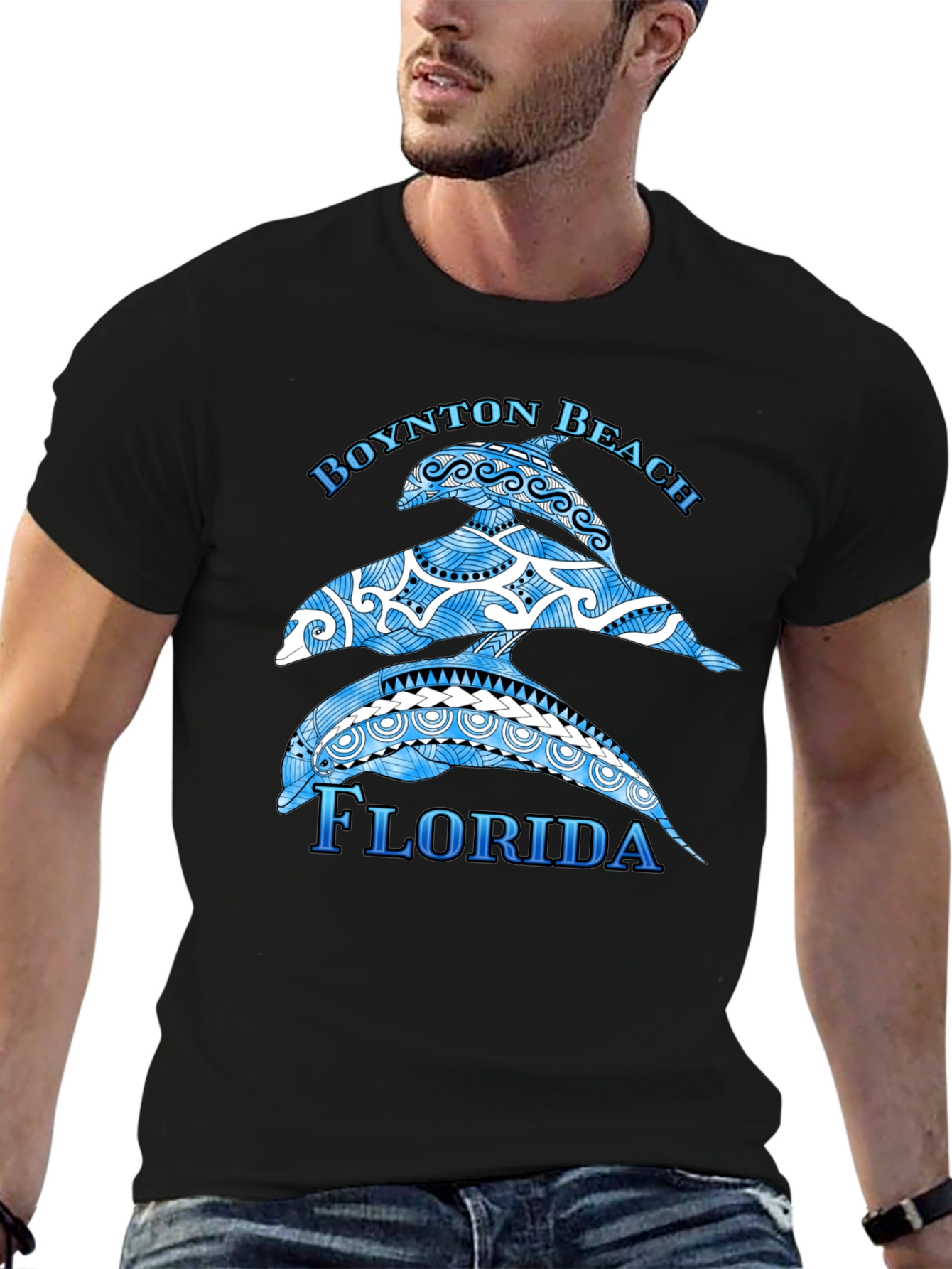Boynton Beach Florida Dolphin Graphic T-Shirt