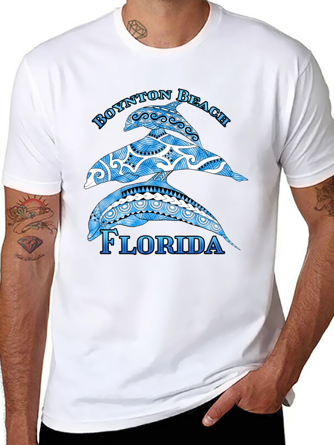 Boynton Beach Florida Dolphin Graphic T-Shirt