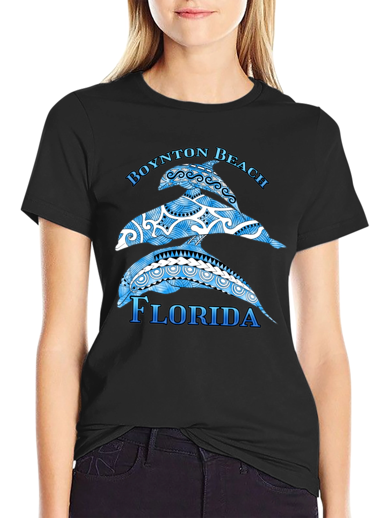 Boynton Beach Florida Dolphin Graphic T-Shirt