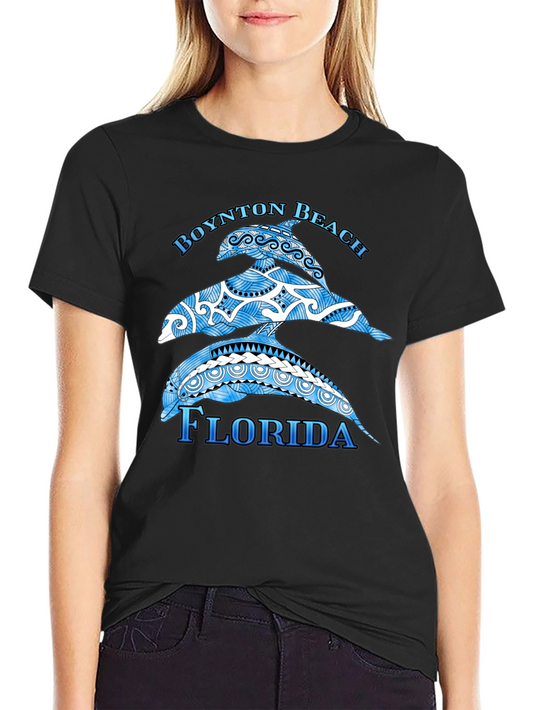 Boynton Beach Florida Dolphin Graphic T-Shirt
