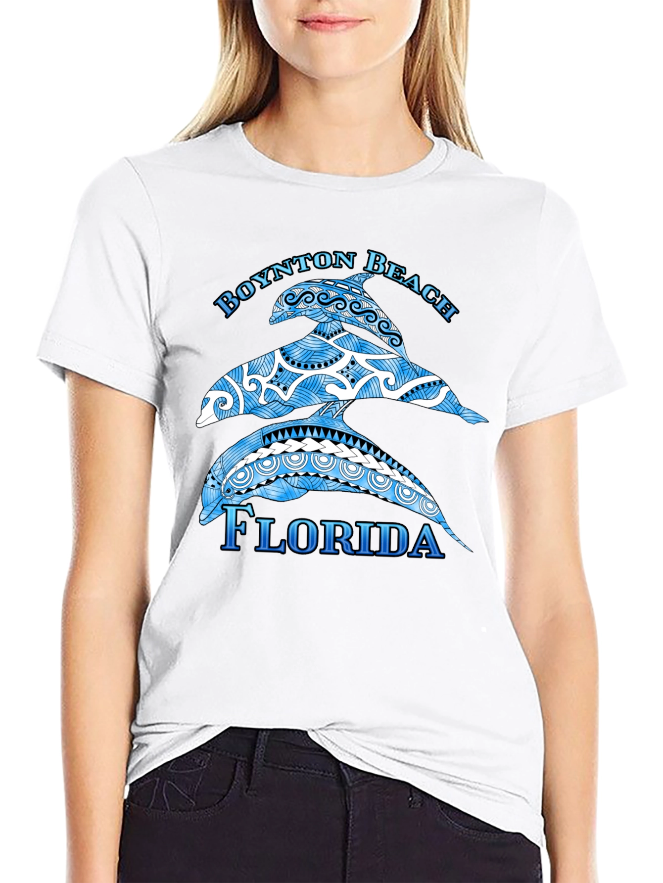 Boynton Beach Florida Dolphin Graphic T-Shirt
