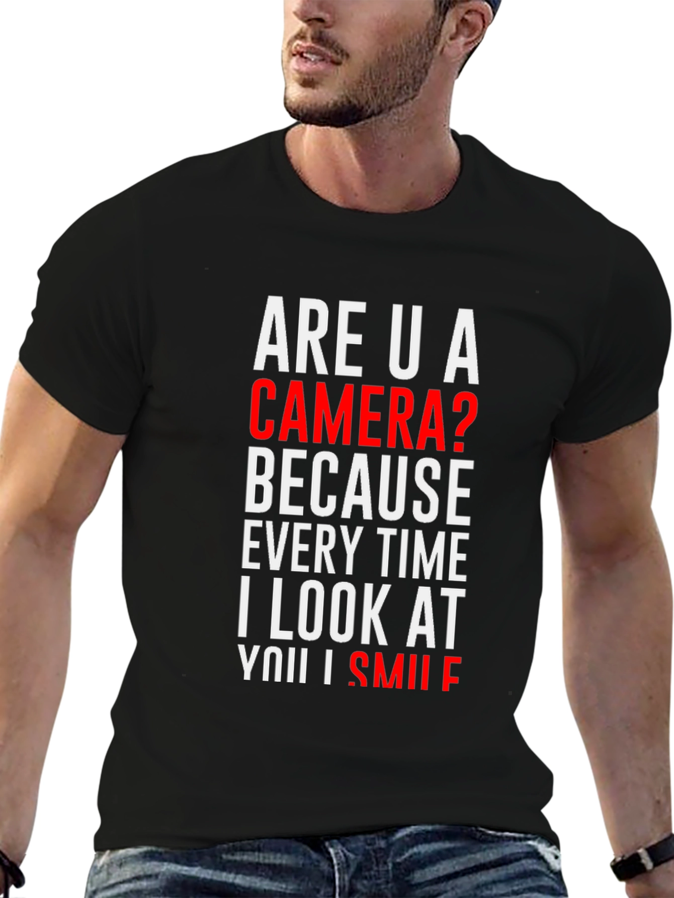 Are U a Camera? Novelty Graphic T-Shirt