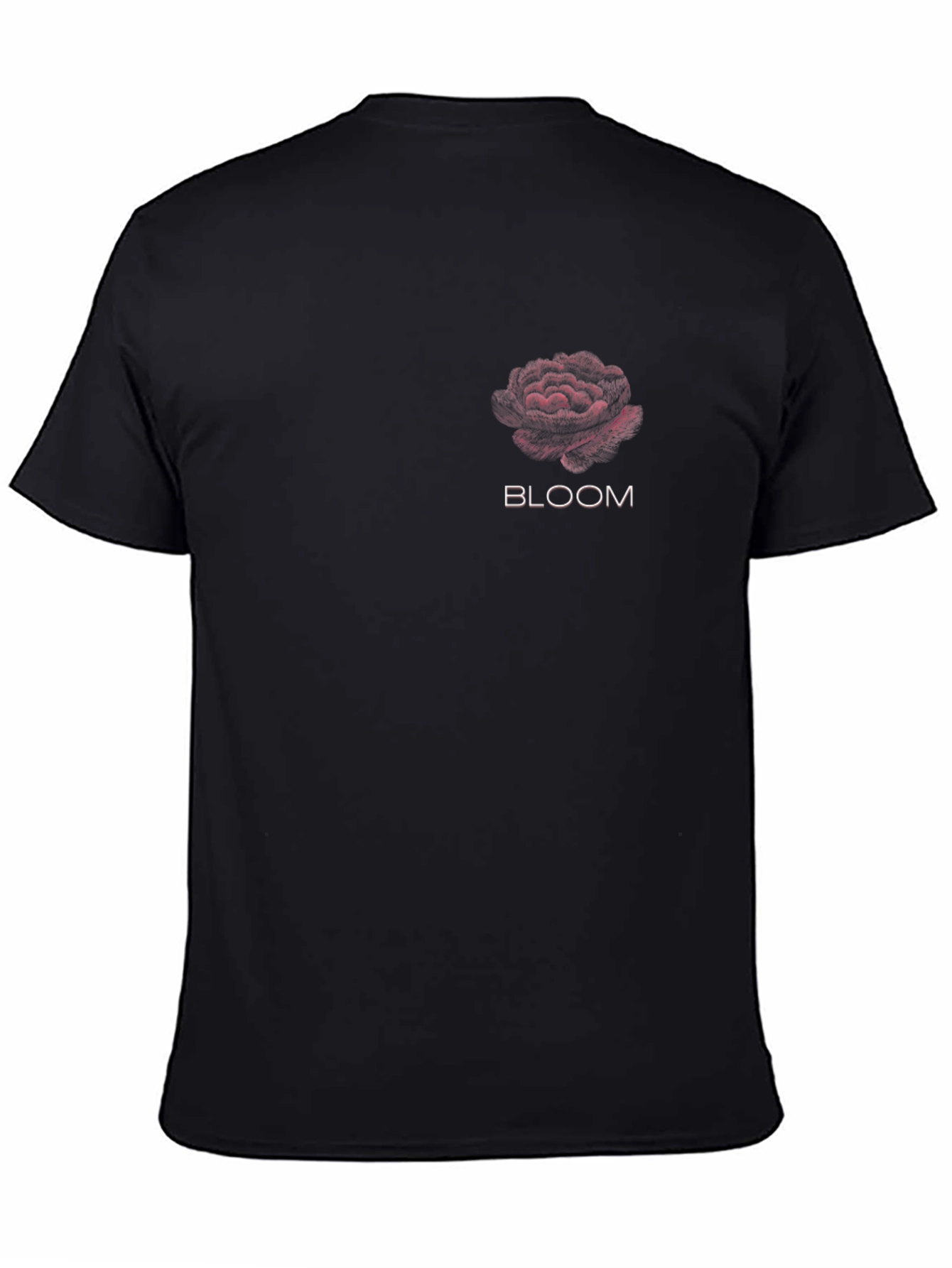 Bloom Graphic Tee - Soft Black Cotton Casual